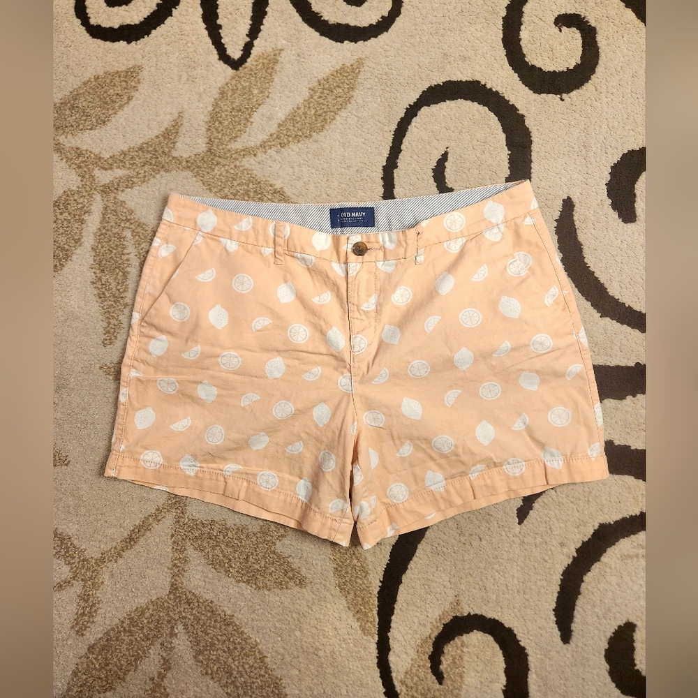 Old Navy Womens Peach Fruit Polka Dot Shorts - Picture 4 of 8